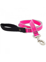 LupinePet High Light Dog Collar and Dog Leash - Pink Diamond - MADE IN THE USA