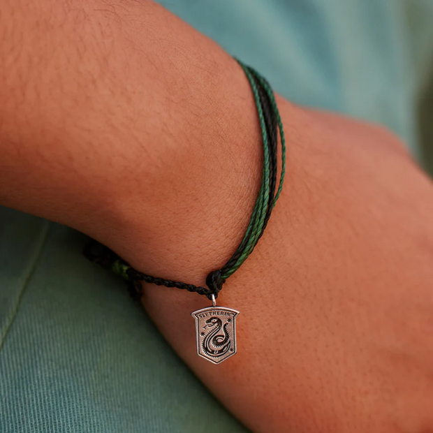 Pura Vida Slytherin House Charm Heather Green Bracelet