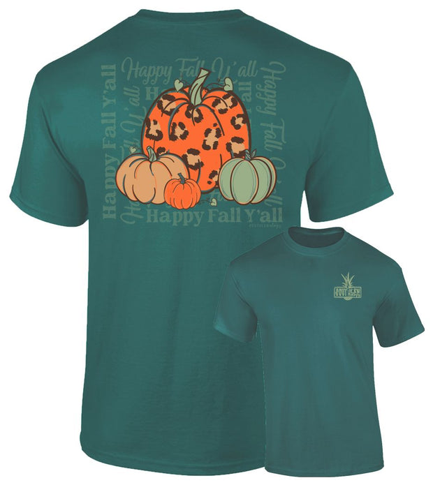 Southernology Happy Fall Leopard Pumpkins Unisex Comfort Tee - CLEARANCE