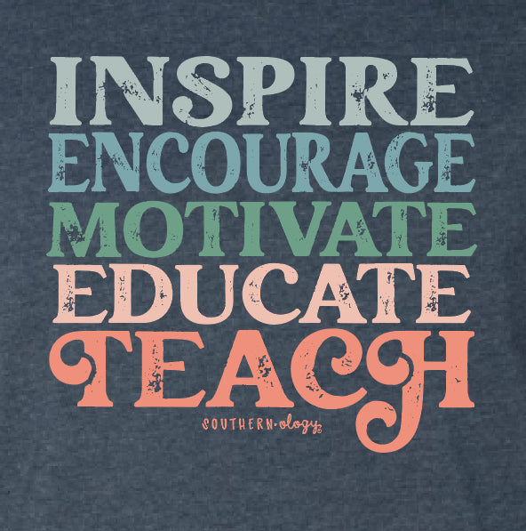 Southernology Teachers Inspire Short Sleeve Statement Tee