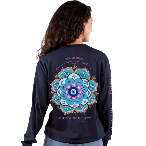 Simply Southern Walk by Faith Navy Long Sleeve Shirt