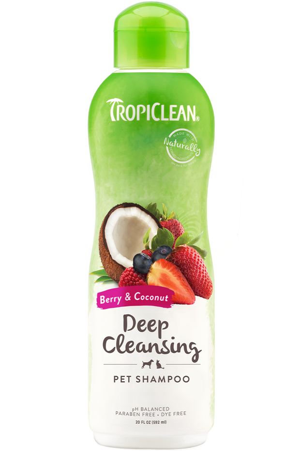 TROPICLEAN BERRY & COCONUT DEEP CLEANSING PET SHAMPOO